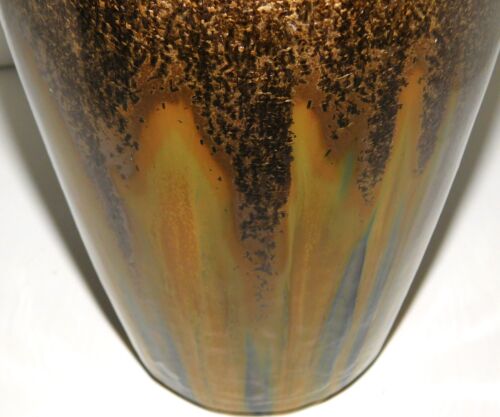 Vintage chinesische TROPFGLASUR Keramik GROSSE VASE signiert - Bild 3 von 14