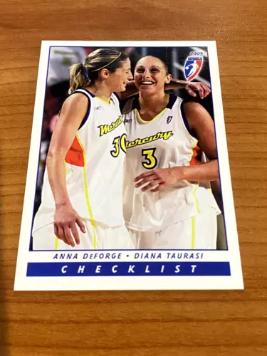 2005 Rittenhouse WNBA Checklist ANNA DeFORGE & DIANA TAURASI # 110