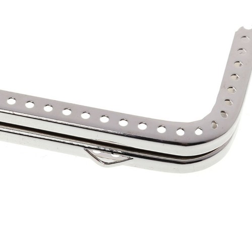 New Silver Handle Sewing Purse Handbag Coins Bags Metal Kiss Clasp Frame 15cm - Picture 5 of 8