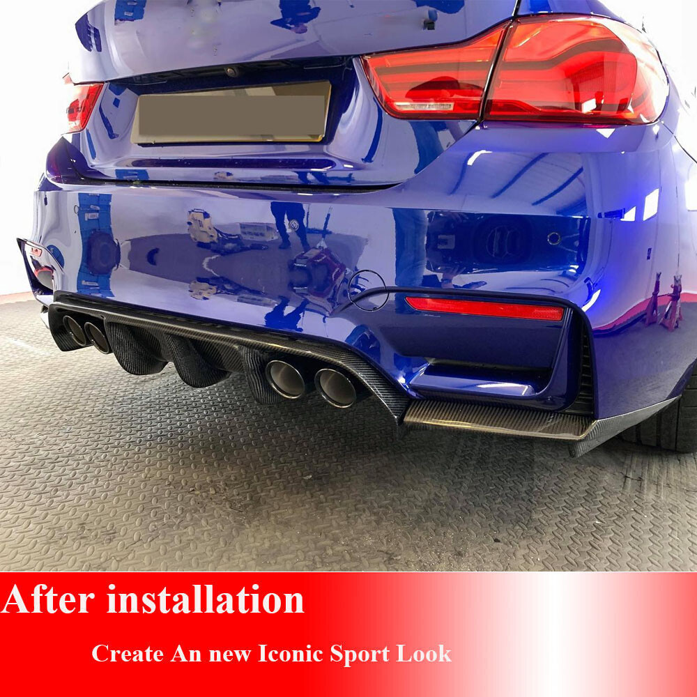 Fits BMW F80 M3 F82 F83 M4 2015-20 REAL Carbon Rear Bumper Side ...