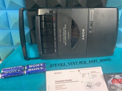 Sony TCM-939 Compact Cassette Voice Recorder N/MINT + NEW CASSETTE