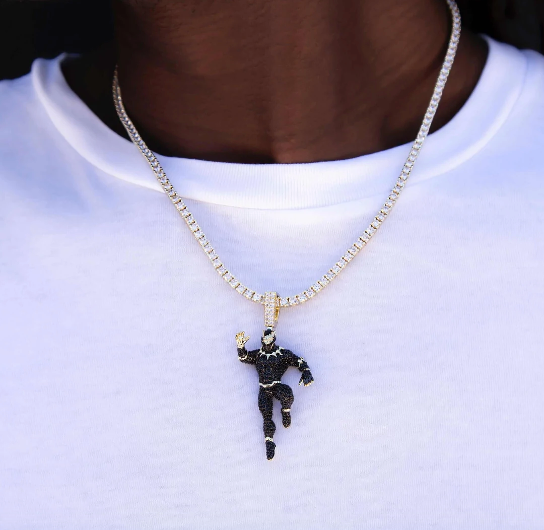 Panther Wakanda Forever Black Panther Necklace Marvel Black