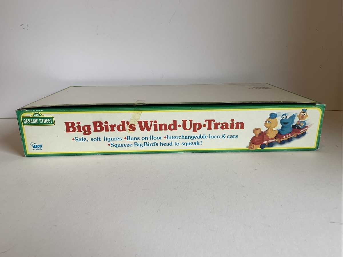 Sesame Street Big Bird's Wind Up Train Vintage Set Bert Cookie