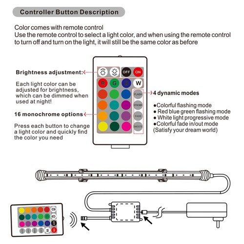 LED Aquarium Lampe 19cm-90cm Leuchten Mollusken Beleuchtung RGB Aquariumleuchte - Bild 14 von 40
