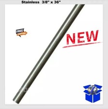 Stainless Steel Solid Round Rod 3/8" x 3 Feet 316 Unpolished Stock 36" Long NEW