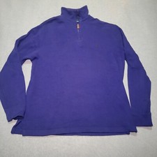 Polo Ralph Lauren 1/4 Zip Sweater Men's Medium Royal Blue Pony Designer