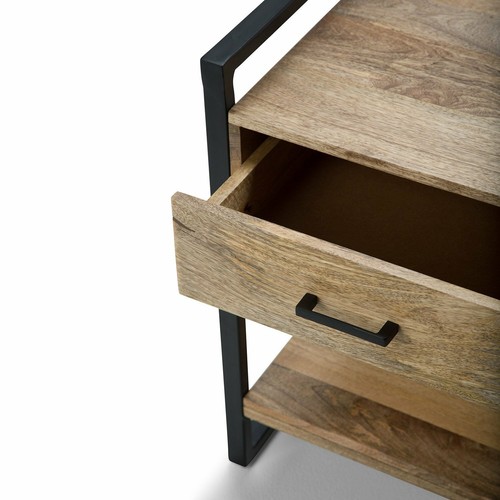 Riverside Solid Mango Wood End Table in Natural - Picture 4 of 7