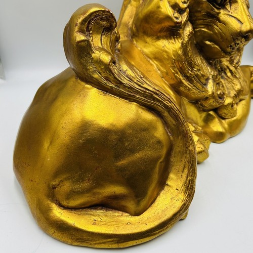 Freeman McFarlin Large Gold Lion Hollywood Regency 811 California Kay Finch - Picture 17 of 22