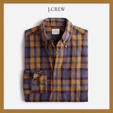NWT - J. CREW Men's Classic Brushed Twill Long Sleeve Shirt, Yellow Sz M - 98