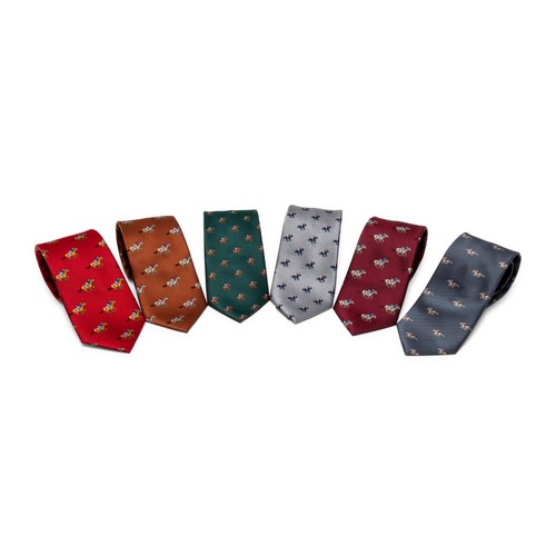 Horse & Jockey Racing Woven Race Meet ties. Ideal for Epsom, Ascot