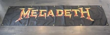 Megadeth Banner Black Flag Big 2x8 feet Thrash Metal Rock Band Megadeath