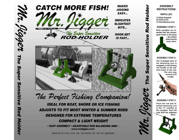 Mr.Jigger Ice Fishing Rod Holder – Lightweight, Adjustable, And Removable For Easy Ice Fishing