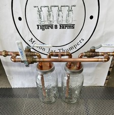 "Tarro de albañil tándem de 1/2"" para tarro de albañil de medio galón de boca ancha con derivación"