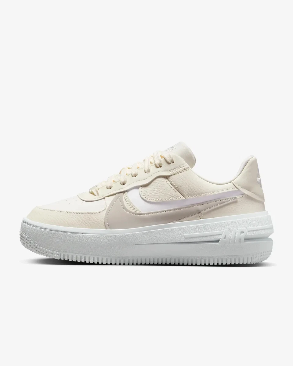 Nike Air Force 1 PLT.AF.ORM Sneaker in Pale Ivory/White/Brown at Nordstrom, Size 5