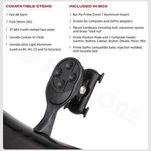 Montaje de vástago de manillar de bicicleta para computadora para Garmin Wahoo BRYTON CATEYE + montaje de luz - Imagen 10 de 10