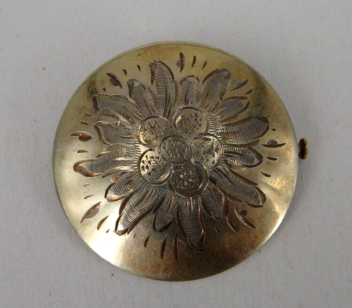 F. Knödler Trachten Brosche Edelweissblüte Silber vergoldet um 1925 (92609) - Afbeelding 1 van 5