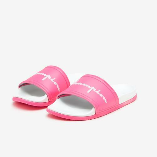 Women's Champion IPO Squish Slide Sandals Pink/White Sizes 6-10 NIB - CP101155W - Afbeelding 1 van 4