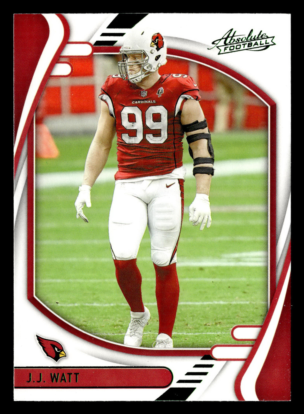 J.J. Watt 2021 Panini Absolute #14 Arizona Cardinals GREEN PARALLEL SP