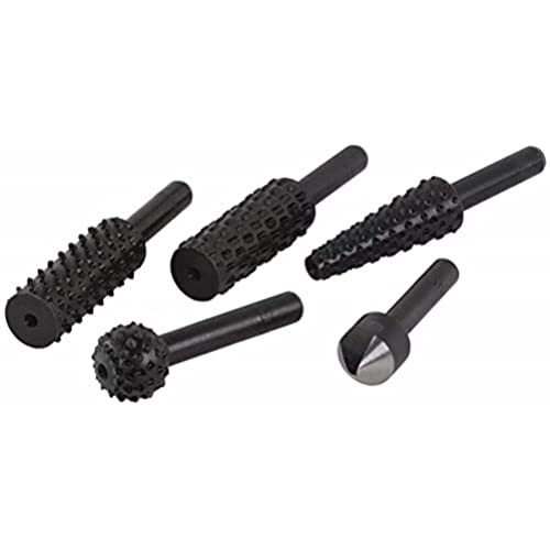 Wolfcraft 2540000 Set 5 Raspe e Svasatori per Legno e Metallo Leggero