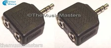 2X 3.5mm Stereo Headphone Male to 2 Female 1-2 "Y" Splitter Audio Adapter VWLTW