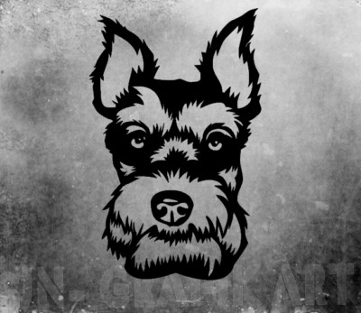 Aufkleber Schnauzer Puppy Terrier Animal Hund Dog Car Auto Sticker JDM Decal 