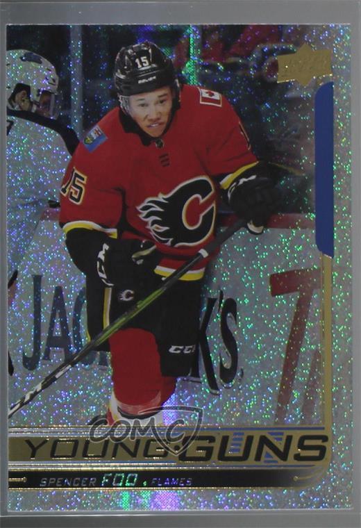 2018-19 Upper Deck Young Guns Speckled Rainbow Foil Spencer Foo #470 Rookie RC