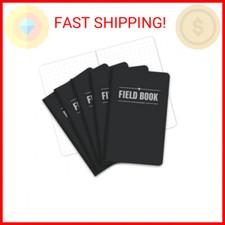 Elan Publishing Company Field Notebook/Pocket Journal - 3.5"x5.5" - Black - Dot