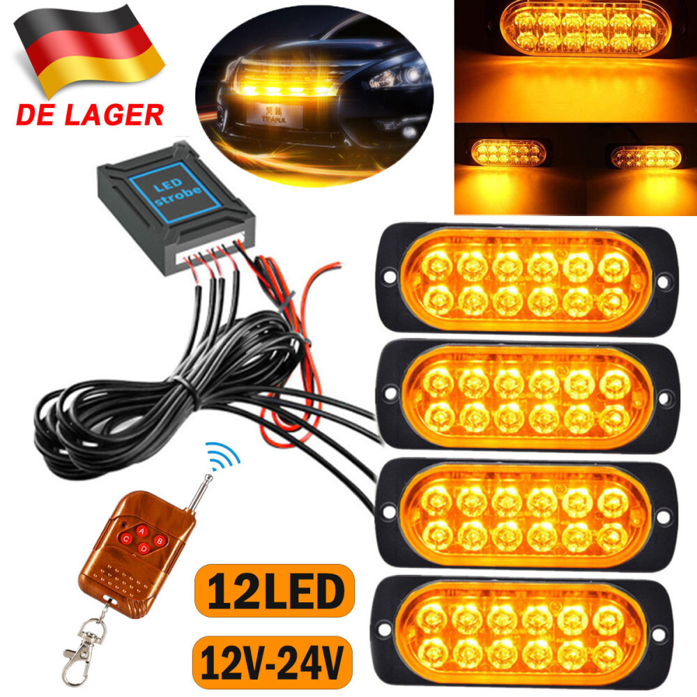 LED Warnblinkleuchte Rotierend - Pannenleuchte Mit 3 AAA Batterien, Perfekt Für Notfälle