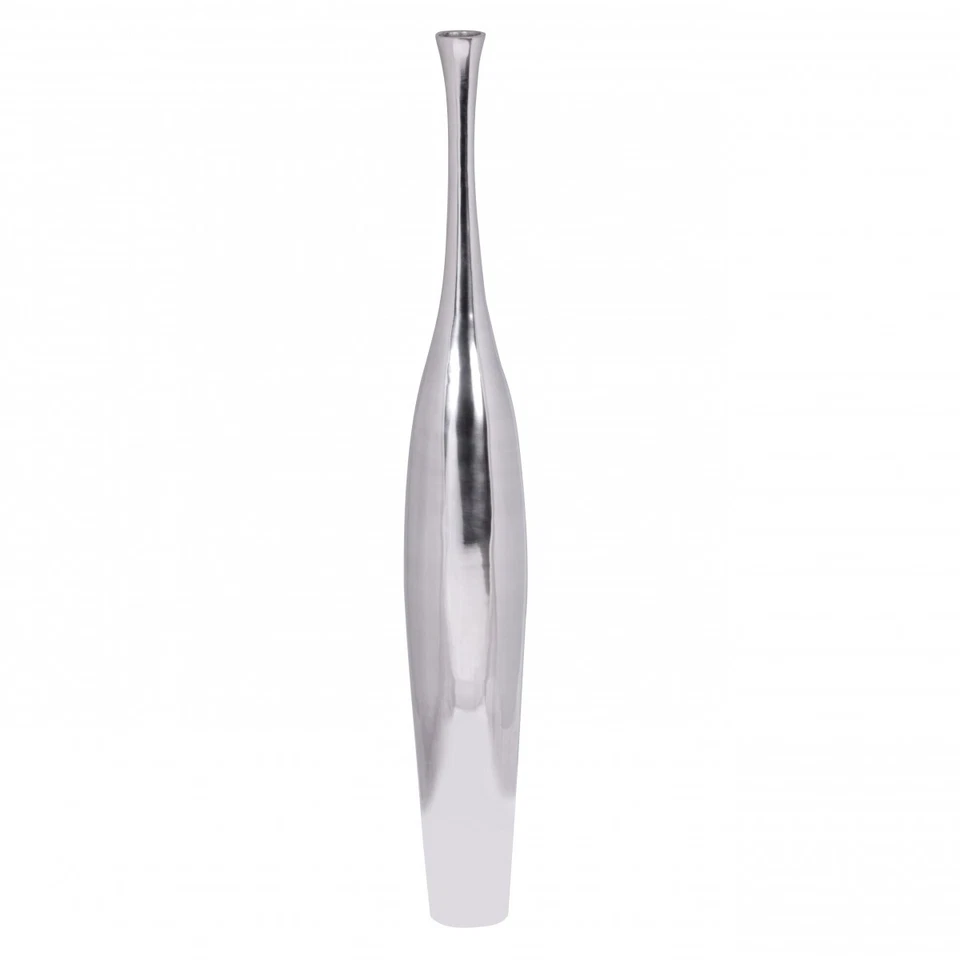 Finebuy Deko-Vase Aluminium Blumenvase Alu-Dekoration Wohndeko Farbe silber - Bild 3 von 4