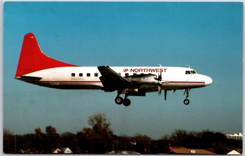 Flugzeug Northwest Convair CV-580 N4822C S/N 377 Postkarte
