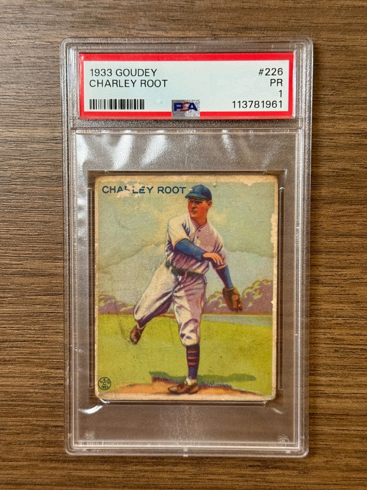 1933 Goudey Charley Root PSA 1