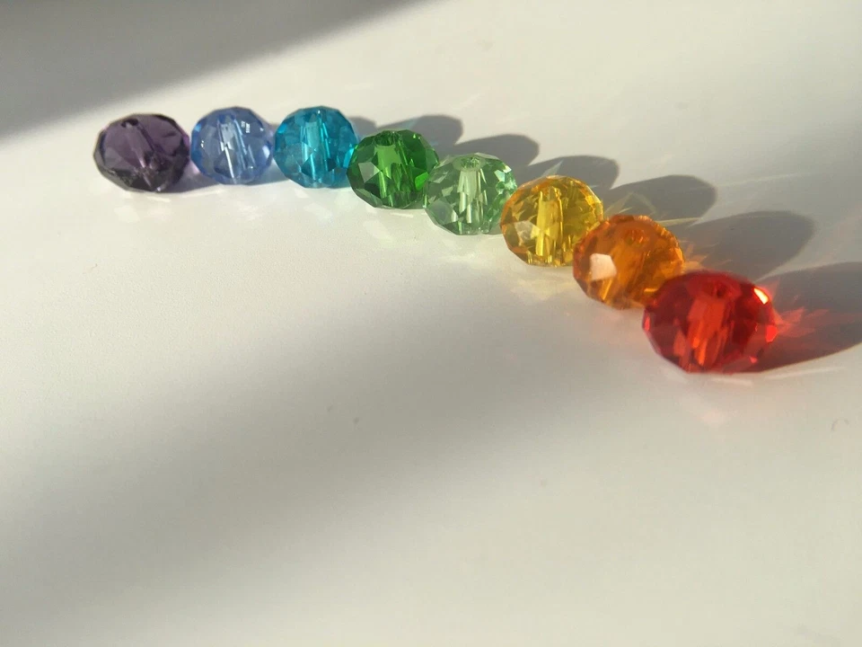 400 Stk Regenbogen 2/4mm Facettierte Kristall Glasperlen|DIY Set Schmuck Basteln - Bild 4 von 4