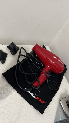 BaBylissPRO Volare Professional Electric Red Hair Dryer Unisex with Attachments