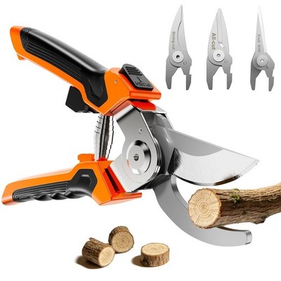 Gartentrockner Bypass, 9'' Gartenschere 4-in-1 mit Klingen
