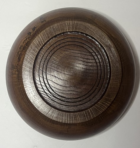 Handmade Yarn Bowl Wood with Holes Holder Knitting Crochet Storage Side Pull  - Picture 7 of 10