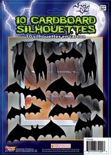 Bats Silhouette Shadows Haunted House Halloween Party Wall Decoration Cutouts