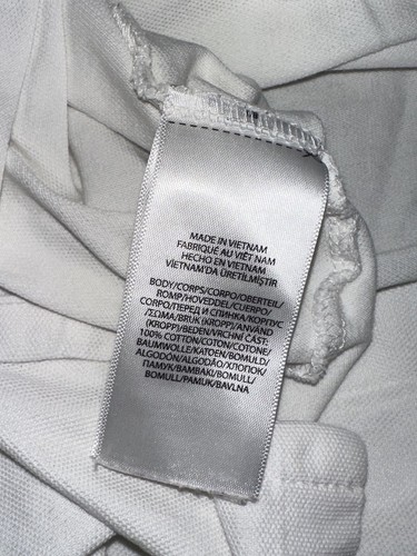 Polo Ralph Lauren uomo taglia M polo personalizzata slim fit colore bianco colletto a blocchi - Foto 11 di 11
