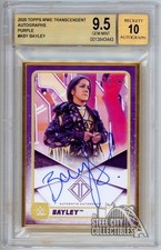 Bayley 2020 Topps Transcendent WWE Purple Autograph Card #A-BY 08/10 BGS 9.5