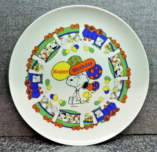 Snoopy Happy Birthday Collector Plate Dupont Collection Near Mint Peanuts Schulz