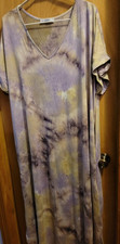 SleepDress, Longw/SlitSides&Pockets Short Sle...