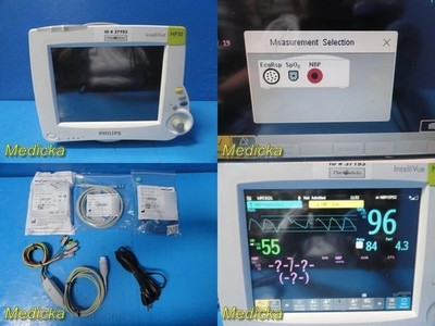 Philips MP30 (M8002A) Monitor W/ MMS Module & Leads ~ 37193