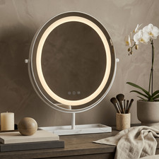 Marble Vanity Mirror with Lights 50cm LED Makeup Mirror for Dressing Table
