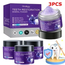 3x Dental restoration mineral powder, mineral tooth powder, teeth whitening HOT