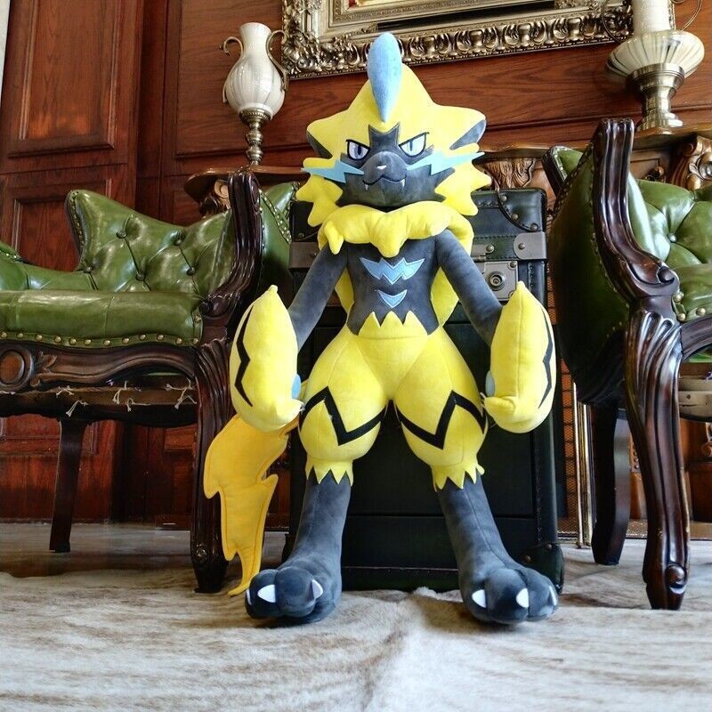Juego de Anime Gigante Zeraora 75cm Muñeca de Peluche Almohada Juegos con disfraces Juguete de Peluche Regalo de Navidad