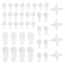 40Pcs  Nail Screws Wall Hooks Picture Hangers Traceless Photo Hook Multi9223
