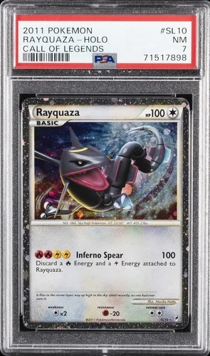 2011 POKEMON CALL OF LEGENDS #SL10 RAYQUAZA-HOLO PSA 7