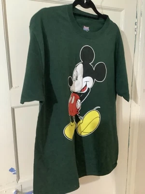 Mickey Mouse T Shirt Green Brought In USA Size Xl Brand New - Image 1 of 2
