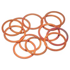 12Pcs, Flat Copper Washers 50x60x2mm Copper Flat Sealing Crush Ring Washers