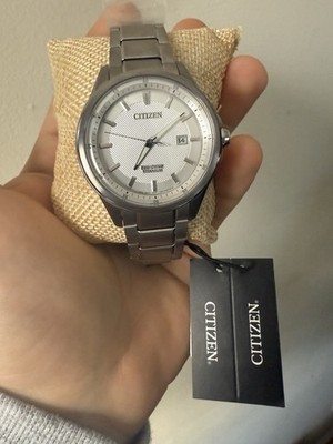 Citizen Eco Drive Titanium AW1490-50A White Dial