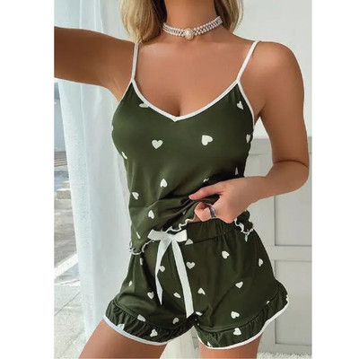   Sexy Damen Schlafanzug - weiches und elegantes Freizeitset  